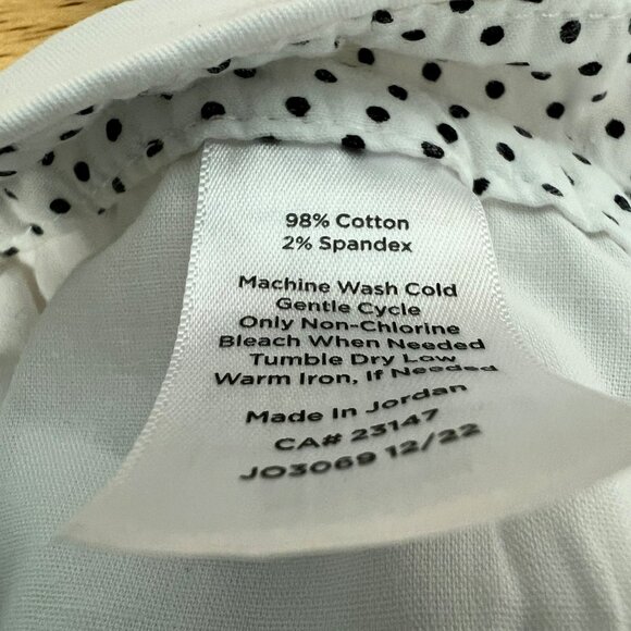 Talbots Perfect Skimmer Cropped Pants White Womens Size 4 Pockets - Picture 9 of 9